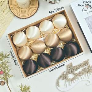 Silk Satin <b>Christmas</b> Ornament Gift <b>Box</b> Satin Velvet <b>Christmas</b> Tree Hanging Balls High-end <b>Christmas</b> Decorative Ornaments Balls - Product Image 3