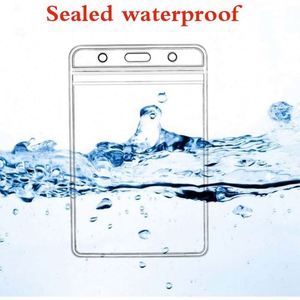 No Minimum Waterproof Pvc Clear Plastic Holder for Id <b>Staff</b> Badge Soft Card <b>Pocket</b> Sleeve Custom Promotional Gifts - Product Image 4