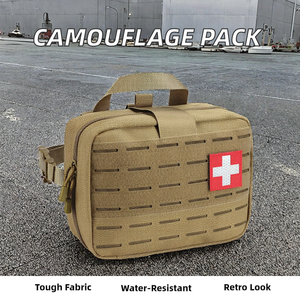 Túi đựng đồ sơ cứu chiến thuật đa năng, kiểu dáng cổ điển, họa tiết rằn ri, dung tích lớn, không chứa đồ, có khóa kéo, dùng cho hoạt động ngoài trời, săn bắn, chiến thuật - Product Image 3
