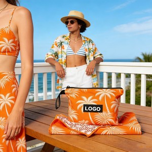 Toalla de Viaje de Microfibra de Lujo, Plegable, de Secado Rápido, con Bolsa, para Playa, Venta al Por Mayor - Product Image 6