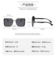 Nouvelles lunettes de soleil polarisées UV400 pour femmes, montures carrées de haute qualité avec verres PC à reflets fins, idéales pour les sports de plein air