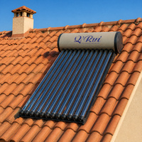 Chauffe-eau solaire pressurisé à tube thermique intégré en acier inoxydable 100L 150L 200L 250L 300L pour salle de bain