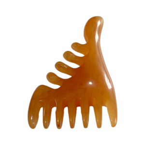 Peigne à dents larges en résine, brosse de massage du cuir chevelu Spa Guasha, outil de soin des cheveux - Product Image 6