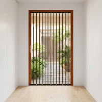 Porte coulissante pliante rétractable en acrylique transparent avec cadre en aluminium et PVC, isolation thermique, pour cuisine extérieure, escalier, salon