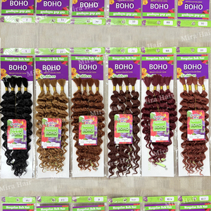 Nhà Máy Outlet 4X 157G 22Inch Sâu Sóng Số Lượng Lớn Cho Boho Bện Mở Rộng Ướt Và Lượn Sóng Crochet Siêu Mềm Tổng Hợp Tóc Xoăn - Product Image 5