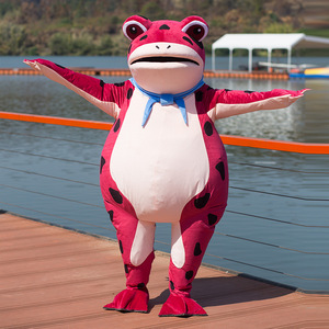 Fantasia de Natal de Pelúcia Unissex para Adultos com Material EVA e Acessório de Capacete - Mascote Sapo Solitário para Uso em Festas - Product Image 5