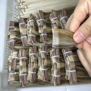 Nuevo estilo Octopus Clip Ins para Ombre Color 4 #/30 # 6D Extensiones de cabello virgen ruso Cabello humano ondulado natural - Product Image 1