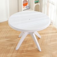 Vente directe d'usine Meubles de jardin Table de salle à manger d'extérieur Table en plastique portable pour événements en plein air