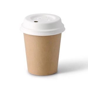 Gobelets en papier à paroi simple de 8 oz, diamètre 80 mm, couleur kraft, jetables, écologiques, pour boissons chaudes - Product Image 6