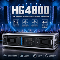 Amplificateur professionnel de classe H 800W 4 canaux 4/8 ohms 2U pour montage en rack, amplificateur de puissance audio pour système de sonorisation de scène