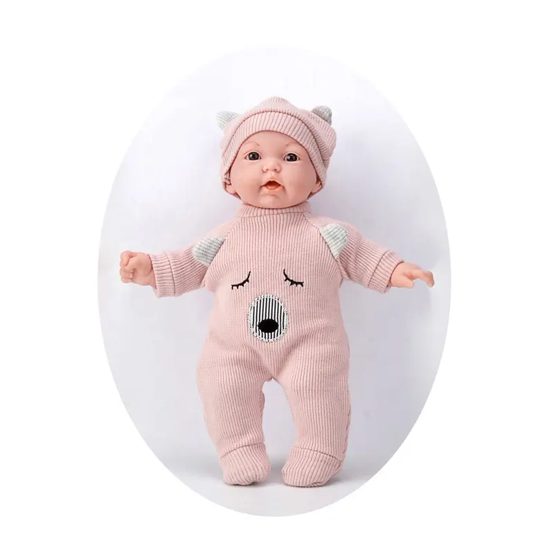 хлопок тела Новорожденные куклы игрушки одежда шляпа носить 11 дюймов реалистичные Reborn Baby Doll для детей
