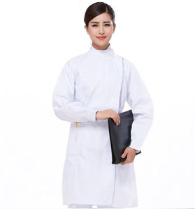 Camice Medico Antirughe Bianco per Estetiste e Assistenti Dentali, Camice da Laboratorio per Donne - Product Image 1