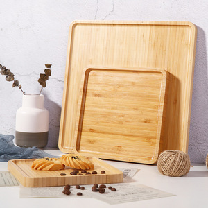 Rectangular Bamboo <b>Tea</b> <b>Tray</b> Multi Size Unpainted Snack Fruit Plate Tableware For Photography Poses - Product Image 3