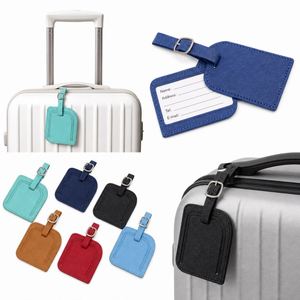 Etiqueta de Equipaje de Cuero Premium con Logotipo Personalizado al por Mayor y Juego de Porta Pasaportes, Impermeable, Duradero, Etiqueta de Identificación para Maletas - Product Image 1