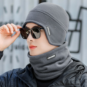 Syh1054 Mùa Đông Len Beanie Hat Khăn Set Cho Nam Giới Và Phụ Nữ Ngụy Trang Dot Mô Hình Windproof Earflap Cổ Ấm Cho Bãi Biển Sử Dụng - Product Image 2