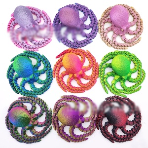 Decoración impresa en 3D, pulpo realista de aguas profundas en varios colores, con articulaciones móviles. - Product Image 5