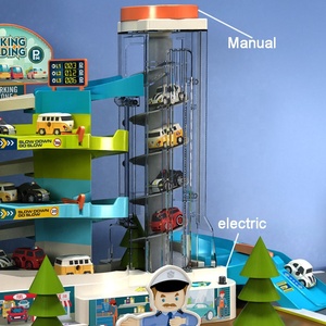 Jouet de simulation de conduite pour enfants à assembler soi-même : Volant multifonction, train urbain, piste de <span class=keywords><strong>voiture</strong></span> et <span class=keywords><strong>parking</strong></span> urbain - Product Image 5
