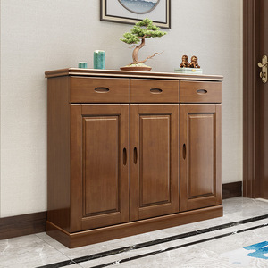 Scarpiera in legno massello in stile cinese; Scarpiera antipolvere per uso domestico moderno e semplice; Armadietto per scarpe multistrato. - Product Image 3