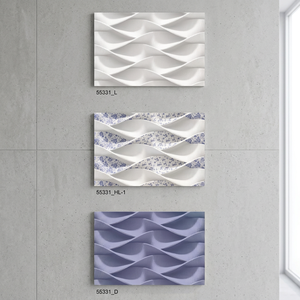 Azulejos de Pared de Cerámica Ondulados 3D Art Blue Marble, 12x18 pulgadas, 30x45 cm, Brillantes, 300x450 mm, Azulejos de Porcelana a un Precio Justo - Product Image 1