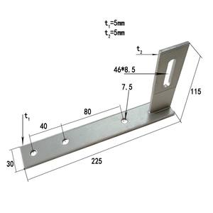 Support de panneau solaire photovoltaïque en acier avec crochet pour toit en tuiles Système de crochet solaire Montage sur toit - Product Image 5