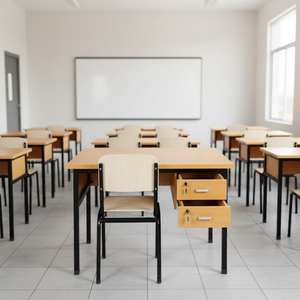 Meubles pour lycée, bureau et chaise double pour étudiants, pas cher, démontable, en MDF, table pour professeur - Product Image 1