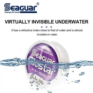 SEAGUAR GLOSTAR 100% Línea de pesca de fluorocarbono 100M 60M 4LB 10LB 55LB Fibra de carbono JAPÓN 50th Anniversary Edición limitada - Product Image 4