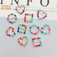 2025 vente en gros de haute qualité Offre Spéciale petit carré strass boucle 25mm métal chaise de mariage couvre chaussures sacs ceintures vêtements