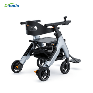 Multi-function 4-in-1 Carbon Fiber Electric Rollator <b>Walker</b> with Seat for <b>Elderly</b> 24V Battery 140W Motor - Product Image 6