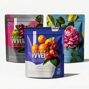 Pochette Mylar 3,5g avec fenêtre transparente holographique, résistante à l'humidité, avec fermeture Ziplock, poignée et impression en héliogravure, personnalisable OEM/ODM pour chewing-gum - Product Image 4