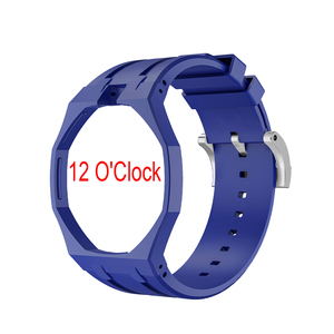 Boîtier de montre en biocéramique Upro avec bracelet en caoutchouc pour kit de modification Swatch Lépine, style Royal Pop, couronne à 12 heures, kit de conversion pour montre de poche - Product Image 2