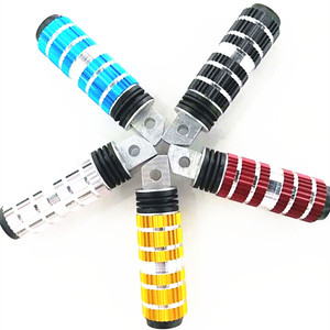 Aluminum Alloy Scooter Footrest Pedal 90mm Length Black Silver For Electric Bike Motorcycle Upgrade Part GBV - Product Image 3