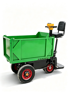 Chariot à béton électrique, camion à boue électrique, véhicule de transport pour chantier, benne basculante hydraulique verticale, roues pleines - Product Image 1