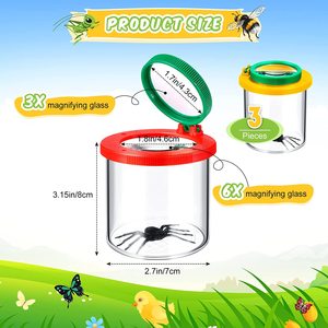 Đồ Chơi Kỹ Năng Vận Động Tinh Cho Trẻ Em 9 Cái Dụng Cụ Bắt Bọ Bao Gồm 3 Nhíp Nhựa 3 Lọ Phóng Đại Thu Thập Lỗi Và 3 Kéo Bọ - Product Image 3