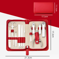 Ensemble de 12 coupe-ongles de luxe en acier inoxydable, ciseaux à cuticules de haute qualité, kit de manucure et pédicure pour les pieds, les mains, le visage, cadeau pour la maison