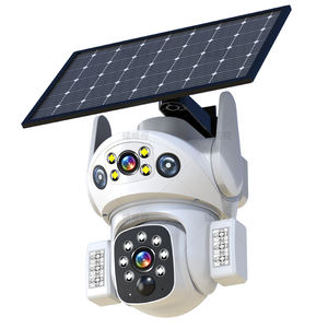 4Gソーラー4MP屋外防犯カメラ内蔵マイクデュアルレンズナイトビジョンクラウドフルカラーモーション検出 - Product Image 2