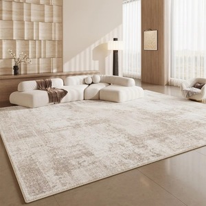 Alfombra de lujo de imitación de cachemira suave para decoración de dormitorio, tamaño grande, color crema, moderna y personalizada. - Product Image 1