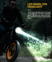 Vélo tout-terrain électrique Fat Tire 500W 48V 27Ah avec freins à disque hydrauliques, autonomie de 80 km, capacité de charge de 150 kg, style scrambler pour adultes, idéal pour les activités de plein air.