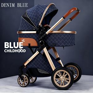 Poussette Bébé Bleue 3 en 1 avec Siège <span class=keywords><strong>Auto</strong></span> 2 en 1 Système de Voyage avec Acier Inoxydable Original Certifié EN1888 - Product Image 6