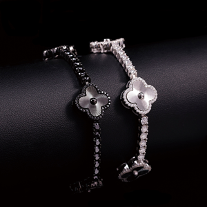 Elegant moissanite tennis <b>bracelet</b> collection with multicolor oval stones in gold finish perfect festive jewellery for women - Product Image 3