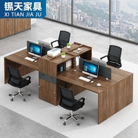 XTBGZ-021 de bureau moderne en forme de l ensemble de mobilier de bureau avec bureau et chaise pour le personnel table de travail en mélamine durable