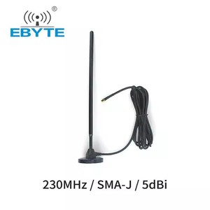 Antena Ebyte ODM TX230-TB-300 con Base Magnética Fuerte, 5.0dBi, 50Ω, 230MHz, Varilla de Cobre y Ventosa - Product Image 2