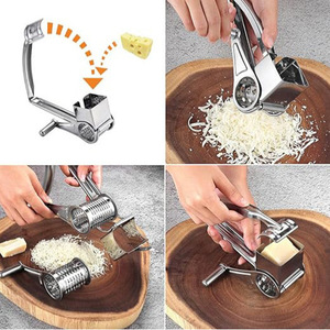 Stainless Steel Hand Cranked Cheese Grater Manual Rotating Multi Functional Kitchen <b>Tool</b> For Grating Cheese - Product Image 3