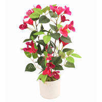 Arbre artificiel en plastique Bougainvillea JWT4158 en pot, grande décoration de Noël pour la maison, écologique, durable, 45 cm