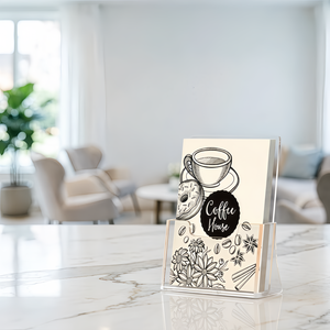 Support de dépliants en acrylique transparent, supports en plastique pour <span class=keywords><strong>l</strong></span>'affichage de magazines de Noë<span class=keywords><strong>l</strong></span>, de brochures, de prospectus et de menus - Product Image 6