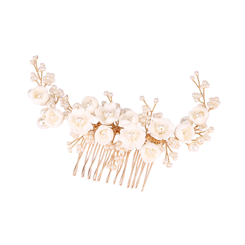 Лидер продаж, оптовая продажа, модные небольшие свадебные аксессуары для волос с жемчужинами и цветами, женские заколки-невидимки с дизайном леса, заколки для волос