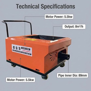 Pompa a vite leggera 110kg 8m³/h 5.5kw per getti <span class=keywords><strong>di</strong></span> calcestruzzo per strutture secondarie con aggregati max <2cm - Product Image 2