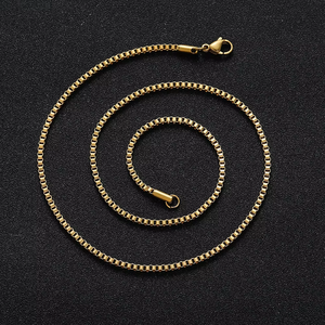 Chaîne en acier inoxydable de 2 mm, bijoux hip-hop avec chaîne en acier inoxydable plaqué sous vide, chaîne de clavicule Tanjing Fashion - Product Image 3