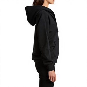 Hoodie oversize en tricot d'hiver pour femme avec épaules tombantes, 100% coton, tissu épais, manches longues, motif uni, style décontracté - Product Image 4