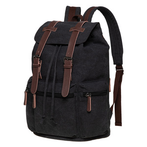 Mochila de Viaje Grande Vintage Personalizada 2025, Mochila Escolar de Lona Gruesa con Cordón, Impermeable y Antirrobo para Portátil - Product Image 4