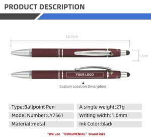High Quality Customized Logo Metal <b>Multi</b>-Function Screen Touch Ballpoint <b>Pens</b> <b>Multi</b>-<b>Colored</b> Ink for School Office Use Factory - Product Image 2